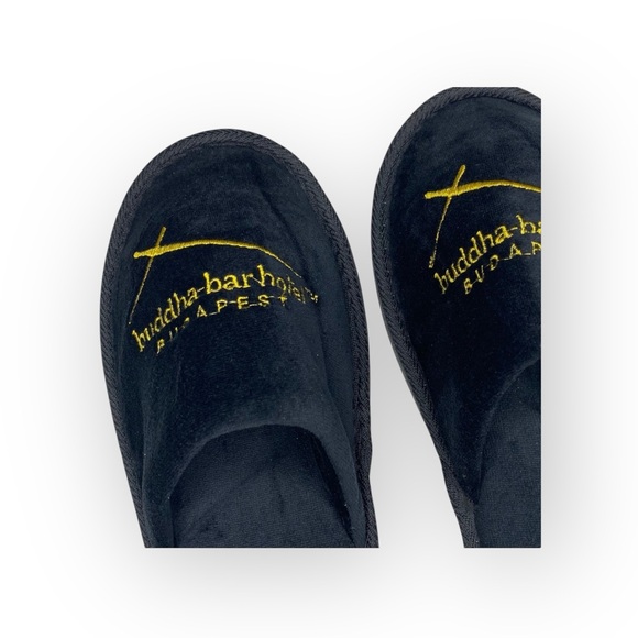 new Buddha-Bar Hotel Budapest ✪ Super Soft Spa Slippers ✪ Black + Gold ✪ Large - Picture 11 of 16
